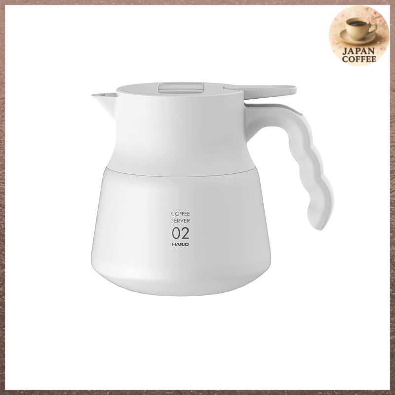 HARIO V60 Thermal Stainless Server PLUS 600ml VHSN-60-W / 800ml VHSN-80-W Coffee Server White