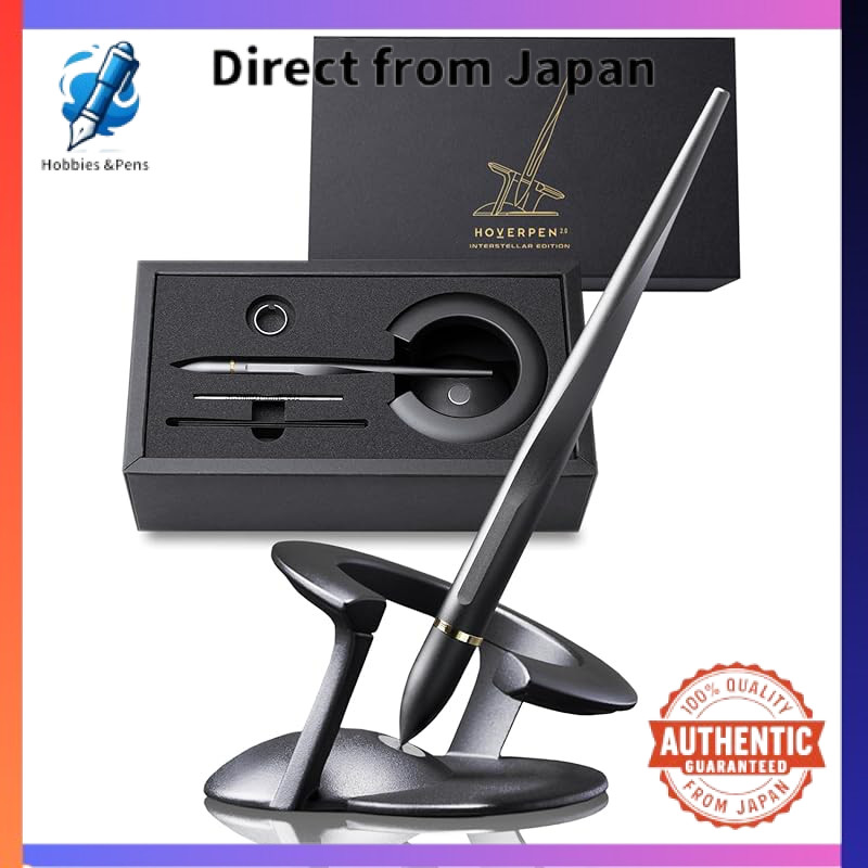 Novium Hoverpen Interstellar 18K Gold Edition Space Black Hover Pen Ballpoint Pen Oil-Based Gift Box