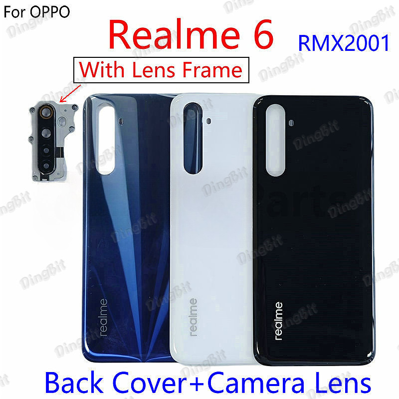 สําหรับ OPPO Realme 6 ฝาหลังแบตเตอรี่กรณีที่อยู่อาศัยประตูเปลี่ยน RMX2001