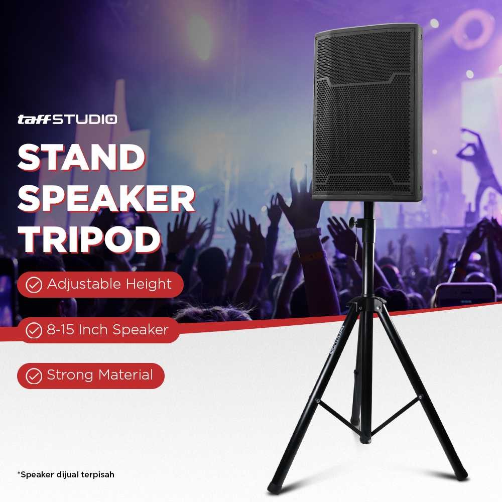 TaffiSTUDIO ขาตั้งขาตั้งกล้องตั้งพื้นลําโพงระบบเสียง 8-15 นิ้ว 1.8M - SPS-502M