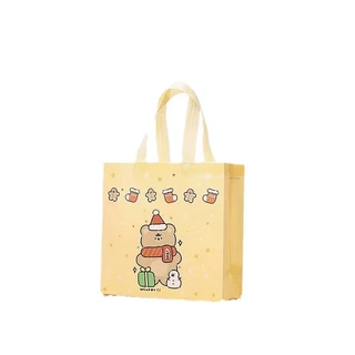 กระเป๋าถือ ถุงผ้าพิมพ์ลาย เคลือบกันน้ำ Shopping bag (S24)