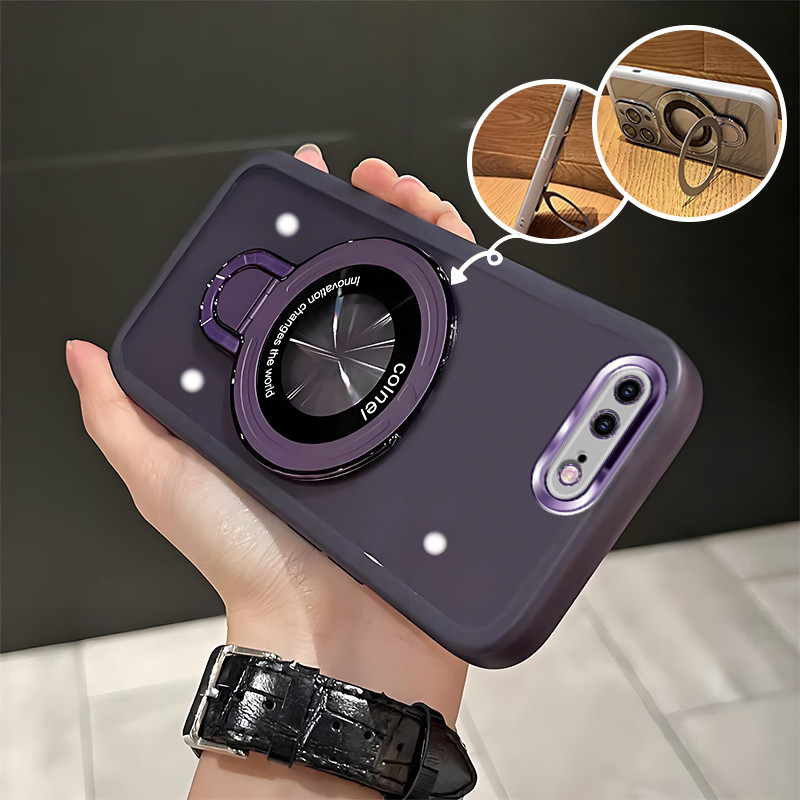 เคสสําหรับ iphone 7 8 6 6s plus se 2020 2023 เคสโทรศัพท์ยืนแม่เหล็กสําหรับกล้องใส Pronection เลนส์ปลอกโปร่งใส ShockProof Hard Cover