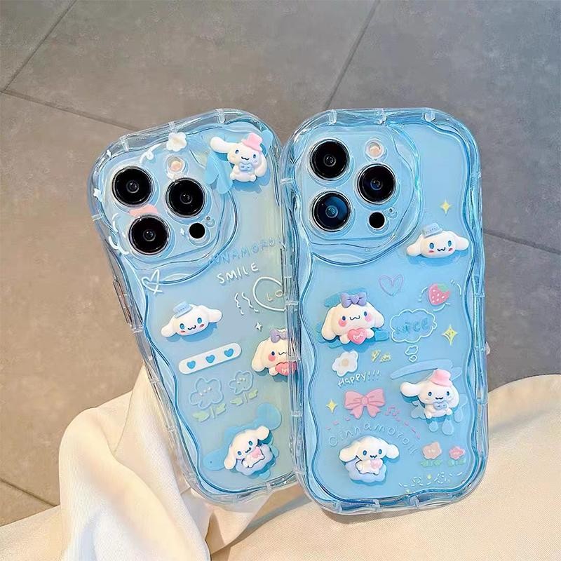 Cinnamoroll 3D ตุ๊กตา KeyChain สําหรับ OPPO A5X A5 A5i Pro A78 A74 A77 A95 A58 A54 A52 A72 A53 A33 A