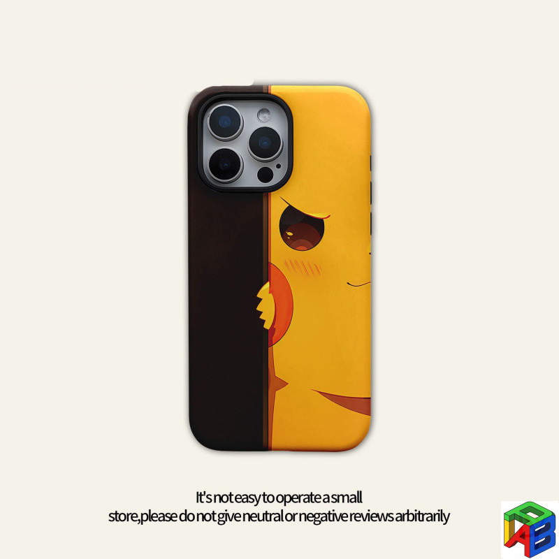 Oppo Reno13 5G Reno 13Pro 5G เคสโทรศัพท์ Reno 12/12Pro 5G Reno10/10Pro 2in1 เคสป้องกันป้องกันการตกสองชั้นASteal เรียงกันที่ Pikachu