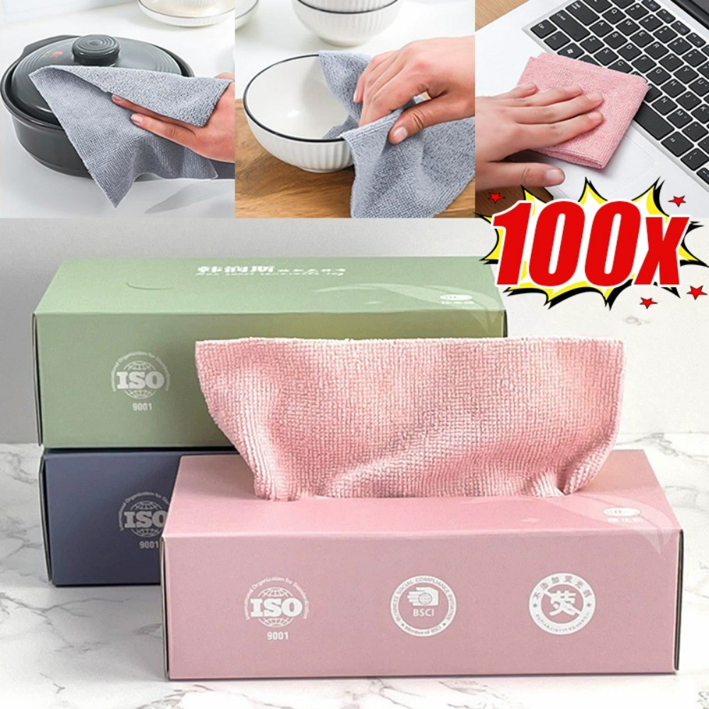 20-100ชิ้น 4 สีทนทานไมโครไฟเบอร์ทําความสะอาด เศษผ้า | ผ้าหนา 300แกรมม สําหรับล้างจาน/เคาน์เตอร์การออกแบบแห้งเร็วป้องกันแบคทีเรีย