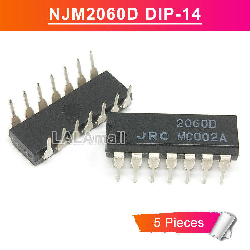 5pcs JRC 2060D NJM2060D DIP14 JRC2060D DIP-14 Quad Operational เครื่องขยายเสียงชิป IC ใหม่ Original 