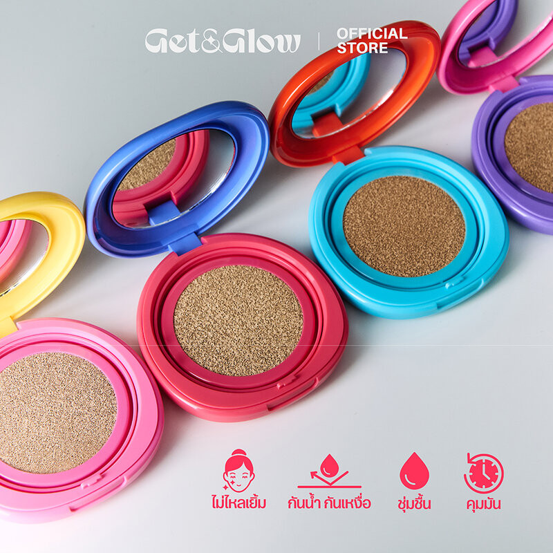 Get&Glow Perfect Skin Fit Cushion SPF50 PA+++ 13g #01 Light Nude เกทแอนด์โกลด์ คุชชั่นสูตรโกลว์ เพื่อผิวสวยสมบูรณ์แบ... - รูปที่ 4