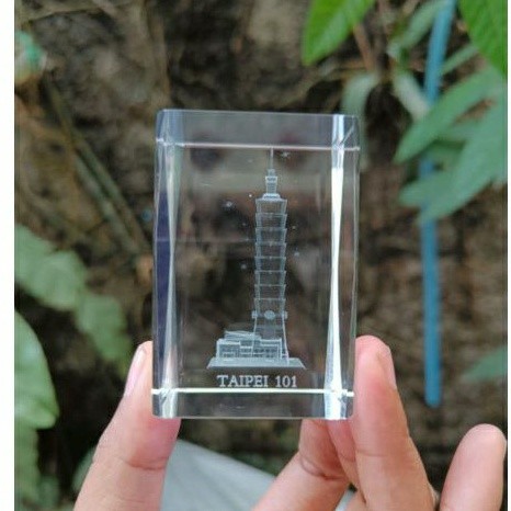 Replica Taipei ทาวเวอร์ 101 โมเดลคริสตัลจิ๋วจําลองของที่ระลึกจากไต้หวัน