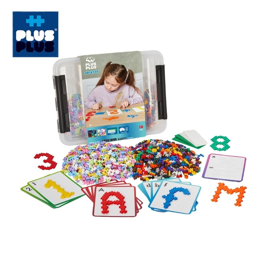 เดนมาร์กนําเข้าPLUS Plus Building Blocks Alphanumeric ชุดปริศนาประกอบ Creative Building Block กล่อง 