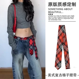 เข็มขัดเอวแบบสายโซ่สไตล์เกาหลี chic