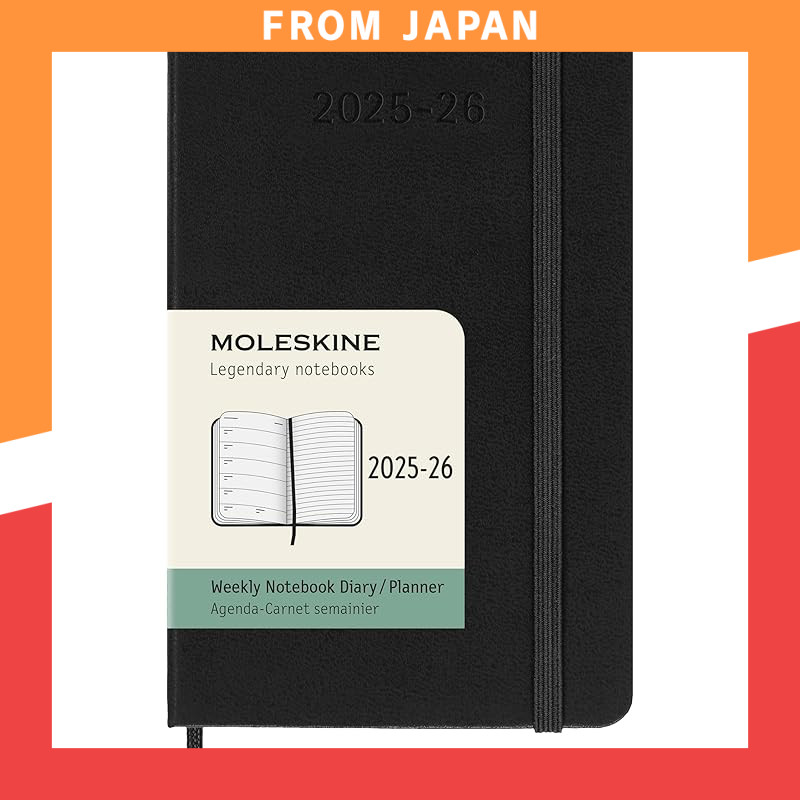 Moleskine Planner 2025, Starts in July, 18-Month Weekly Diary, Hardcover, Pocket Size (9cm x 14cm), 