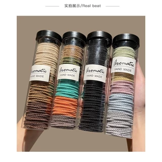 สายรัดผมและคาดศีรษะสีดำ วัสดุหลอดยางยืดหยุ่นสูง ทนทาน และสะดวกในการสวมใส่