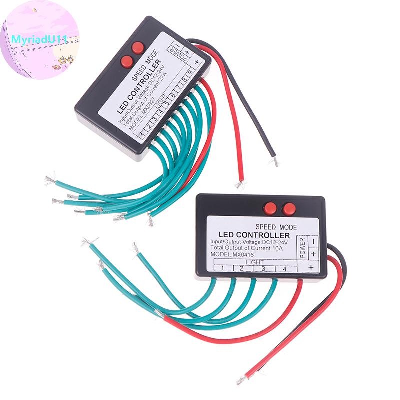 MyriadU 12V-24V 4CH 9CH สีเดียว Led Strip Light Controller กระโดดน้ํา Burst แฟลช Horse Sign Luminous Word สัมผัสแสงกล่อง TH