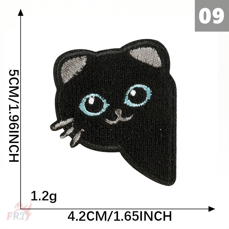 Kawaii Black Cats Q-9 Self-กาวสติกเกอร์ Patch 1 ชิ้น DIY รูปที่ 4