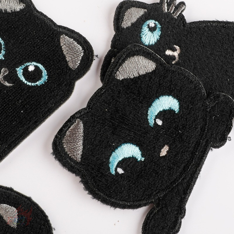 Kawaii Black Cats Q-9 Self-กาวสติกเกอร์ Patch 1 ชิ้น DIY รูปที่ 6