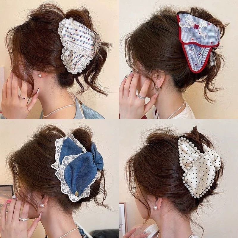 กิ๊บหนีบผมผ้าแฟชั่น มาใหม่ ประดับผม น่ารัก