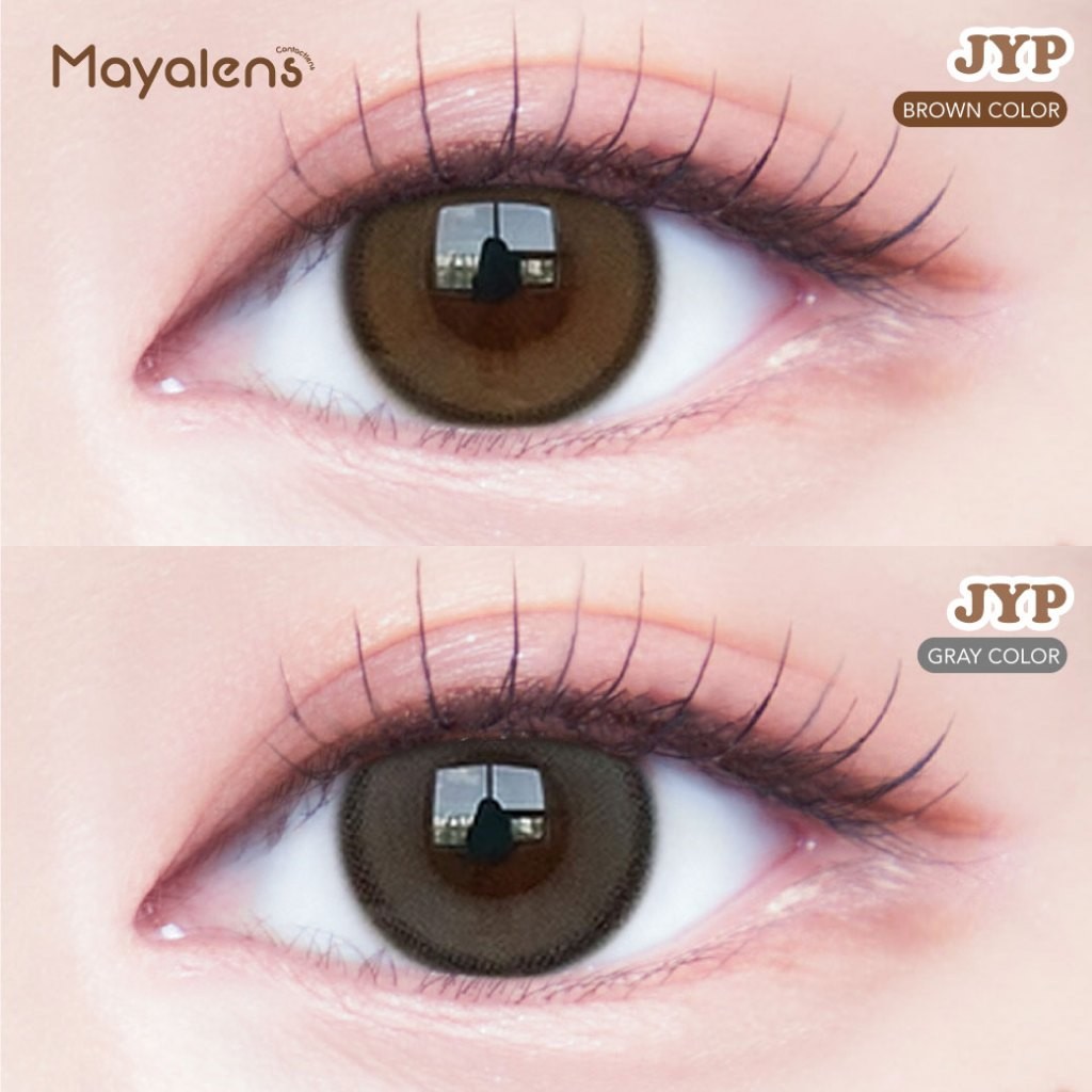 Premium Hydrogel คอนแทคเลนส์[กลาง] JYP Brown / Gray (Mayalens) ☁️ อมน้ำ 60% มี อย.ไทย