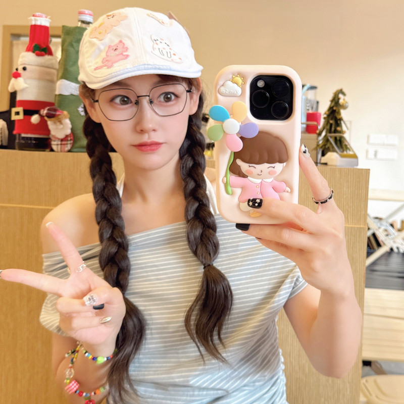 3D สนุก Spinable Windmill สาวซิลิโคนเคสโทรศัพท์สําหรับ iPhone 13 14 15 16 Pro Max ปลอกซิลิโคนอ่อนนุ่มฝาครอบป้องกันสําหรับ iPhone16Promax กรณี ราคา ถูกที่สุด ดีลบีเคเค แกลเลอรีภาพที่ 9