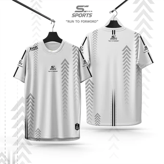 SC Sports เสื้อกีฬา เสื้อพิมพ์ลาย Run01-ขาว งานจริงสวย สีสด หนา145g นุ่มลื่นใส่สบาย