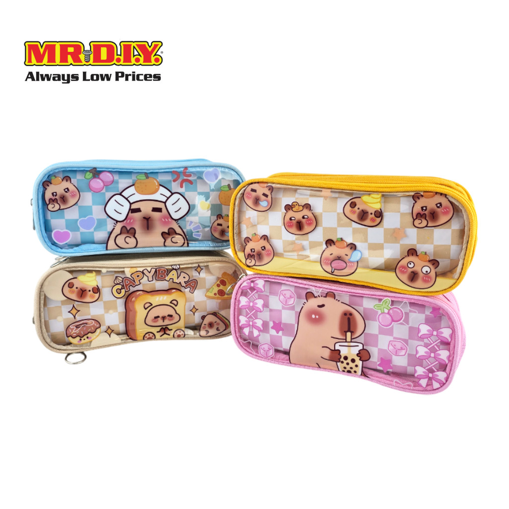 MR.D.I.Y กล่องดินสอคาปิบาร่า 3 ซิป ขนาด 22 X 6 X 10 ซม.