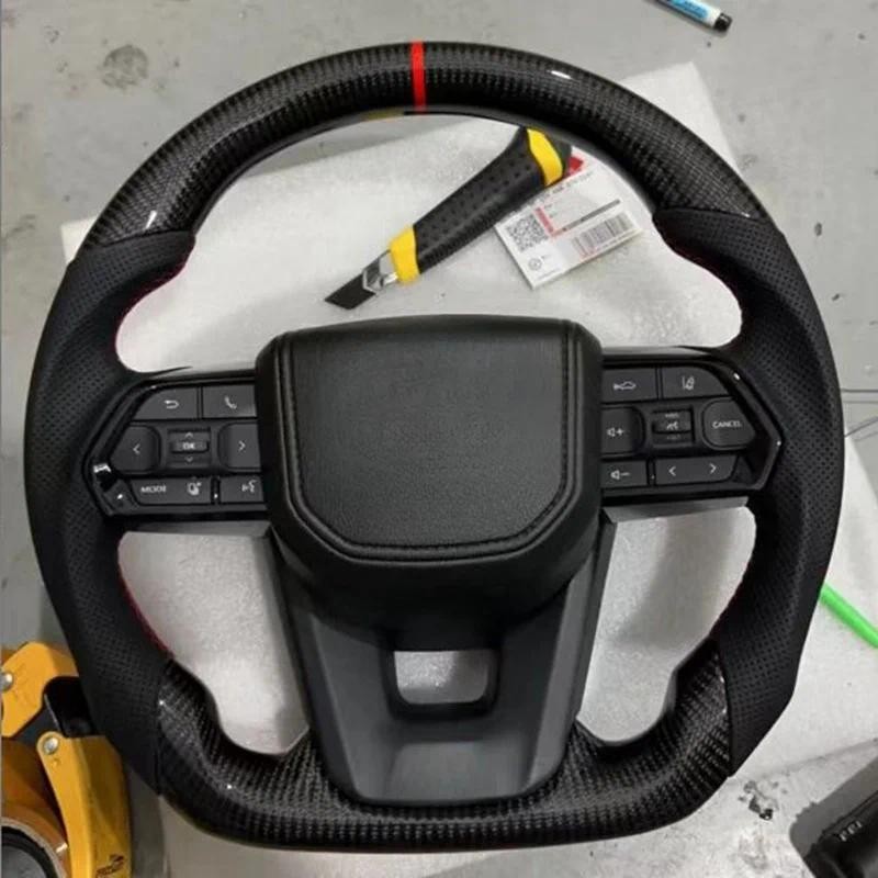 คาร์บอนไฟเบอร์ของแท้พวงมาลัยรถยนต์พวงมาลัยสําหรับ Toyota LC300 Basto Prado Cool Luze Land พวงมาลัยอะ