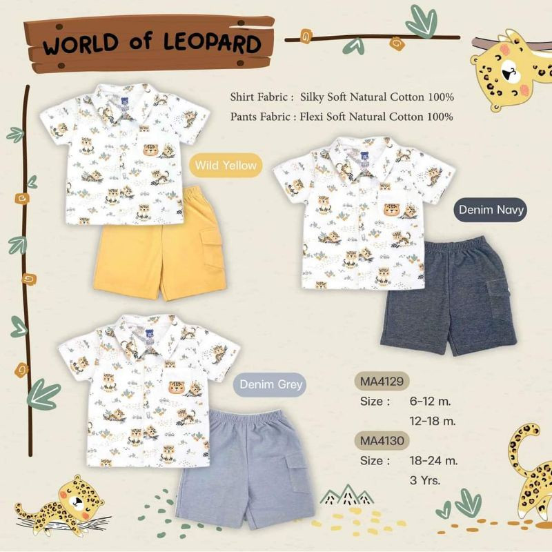 Mami baby เชิ้ตเด็กพร้อมกางเกงพิมพ์ลายสุดน่ารัก World Wild Life Size : 6-12 // 12-18 // 18-24 // 3Y - รูปที่ 6