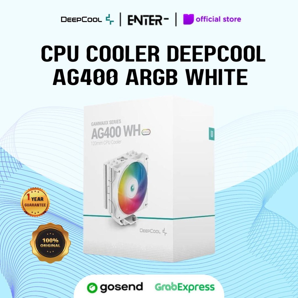 CPU Cooler Deepcool AG400 WH ARGB สีขาว
