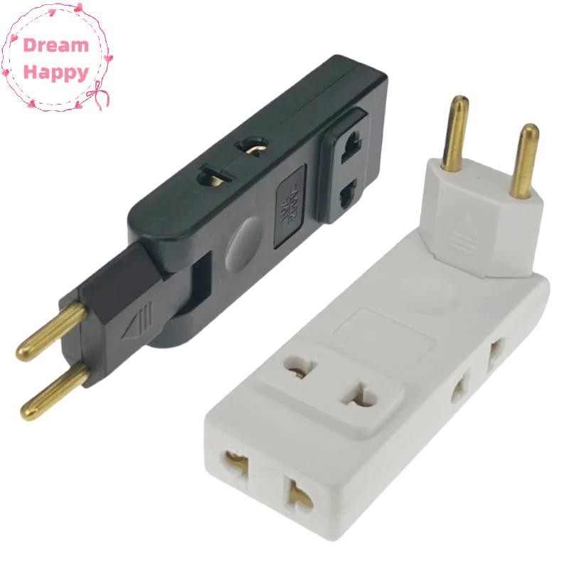 DreamHappy 4 In 1 Wall Outlet Extension EU ซ็อกเก็ตไฟฟ้า 180 องศาปลั๊กอะแดปเตอร์ Travel Aadapter ตัวแปลงไฟแบบพกพา TH