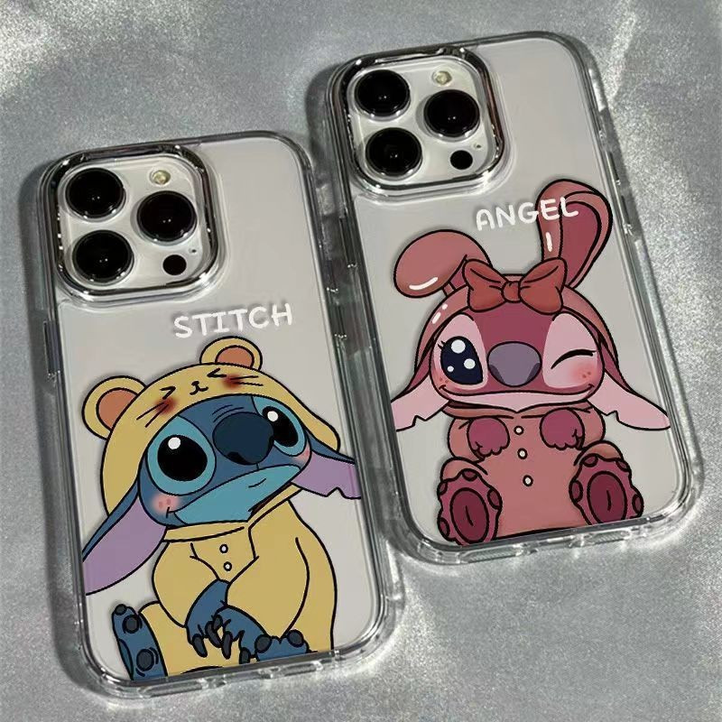 SAMSUNG Stitchชุดนอนกรอบโลหะเคสโทรศัพท์สําหรับSamsung S25 S21 S24 S20 S23 S22 S25FE S21FE S23PLUS S2