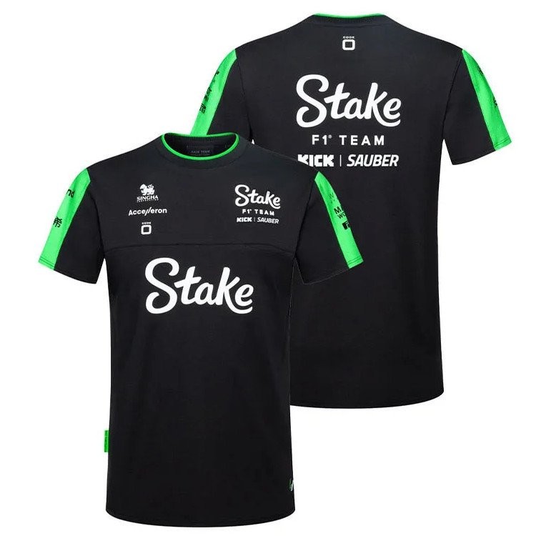 เสื้อยืดผู้ชาย F1 Kick Sauber ลายพิมพ์ 3D สำหรับฤดูร้อน