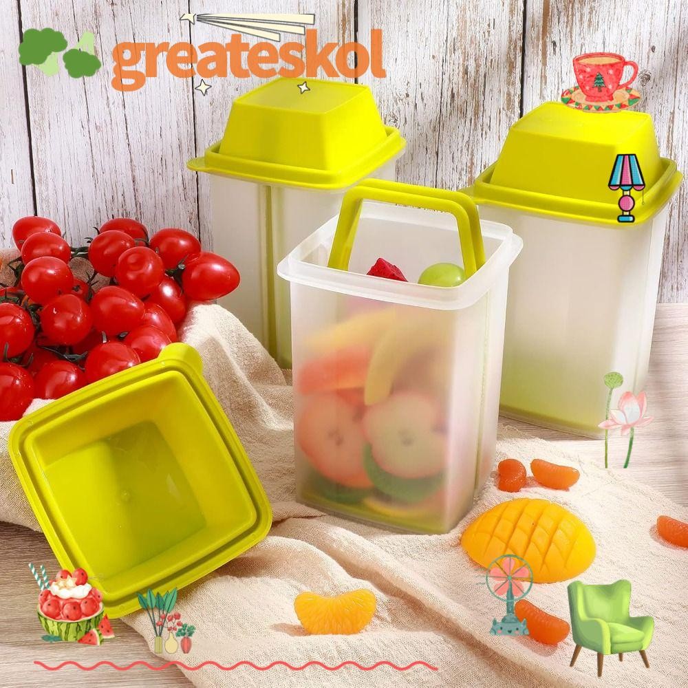 GREATESKOL โถดองพร้อมฝาปิด ภาชนะดองปลอดสาร BPA พร้อมที่กรอง ที่ใส่ดองแบบใช้ซ้ําได้คุณภาพสูง Mess-Fre