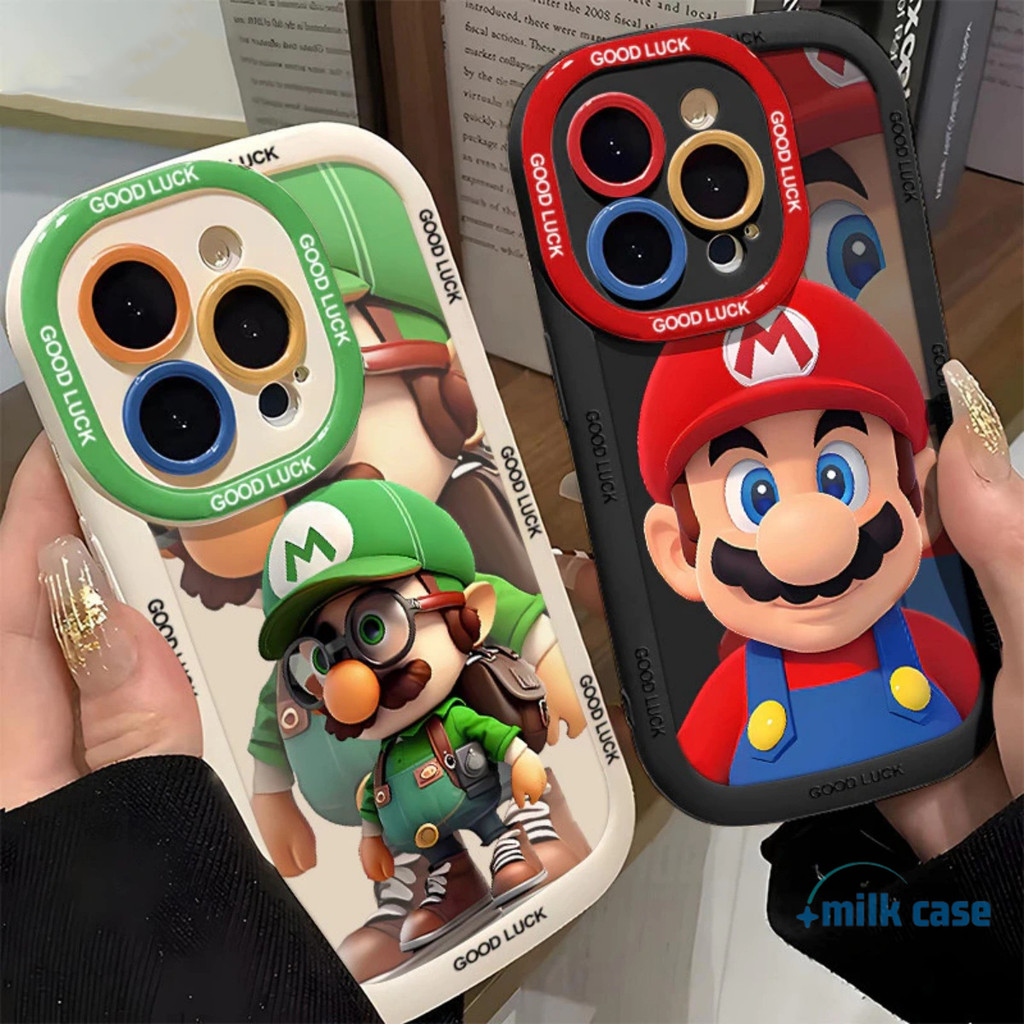 เคสไอโฟน ซูเปอร์มาริโอ สำหรับ IPhone 11 15 16 13 12 14 Pro Max XR X XS 7 8 15 Plus เคส IPhone เคสไอโฟน 13 11 16 15 P832
