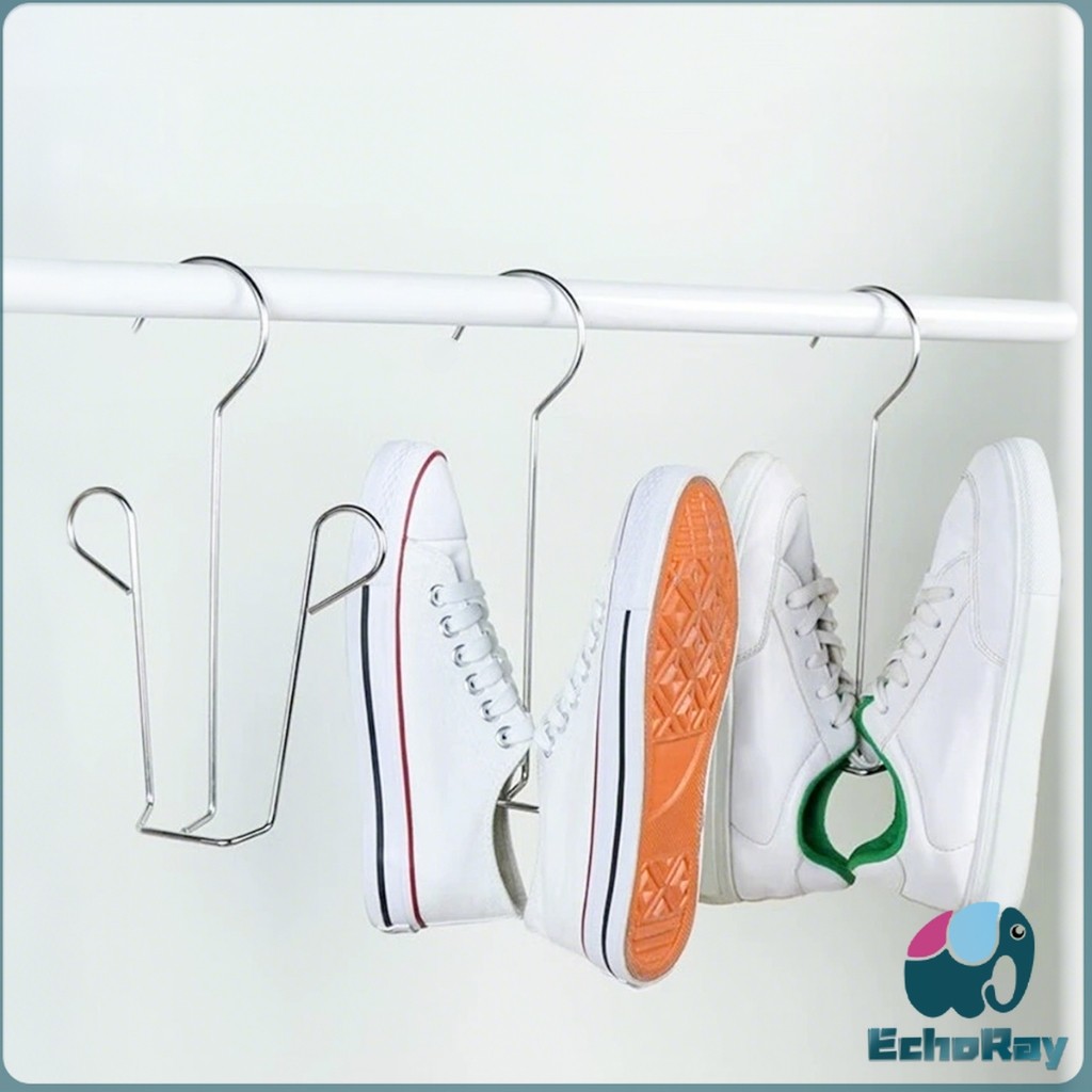 E.R สแตนเลส ไม้แขวนรองเท้า  ที่ตากรองเท้า  สินค้าพร้อมส่งในไทย 1 ชิ้น Shoe drying rack