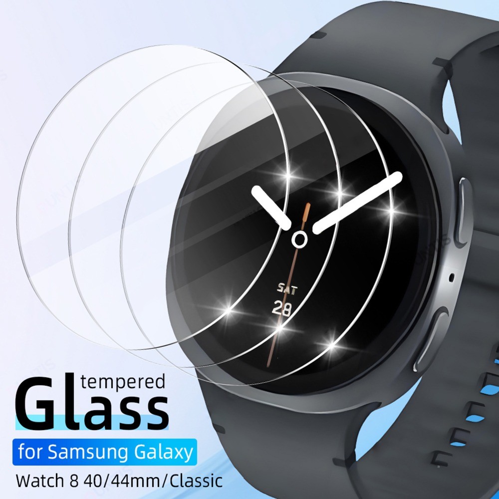 1-3 pcs กระจกนิรภัยสําหรับ Samsung Galaxy Watch 8 Classic/9 Ultra 40 44 46 47 มม.ป้องกันหน้าจอฟิล์มป้องกันการระเบิดสําหรับนาฬิกา 9 8 7 6 FE 44 มม.