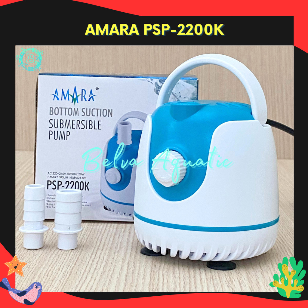 Amara PSP-2200K ปั๊มน้ําตู้ปลา ปั๊มดูดด้านล่าง 2200K