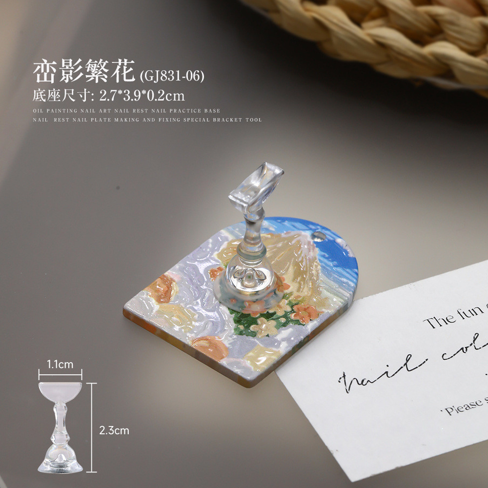 ญี่ปุ่นภาพวาดสีน้ํามันสไตล์เล็บฐานแบบบูรณาการผู้ถือเล็บสําหรับผู้เริ่มต้นไม่มีฝึกแม่เหล็กตาแมวสวมเครื่องมือแสดงเล็บ - รูปที่ 3