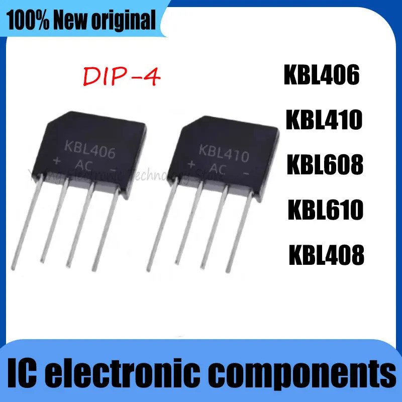 1-5PCS KBL406 KBL410 KBL608 KBL610 KBL408 DIP-4 Rectifier Bridge Stack