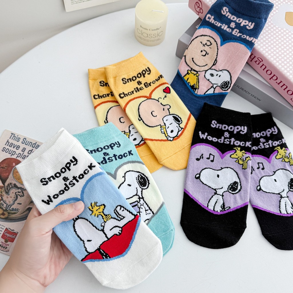 Snoopy Socks ถุงเท้าใหม่ ถุงเท้าผู้หญิงน่ารัก Aldult