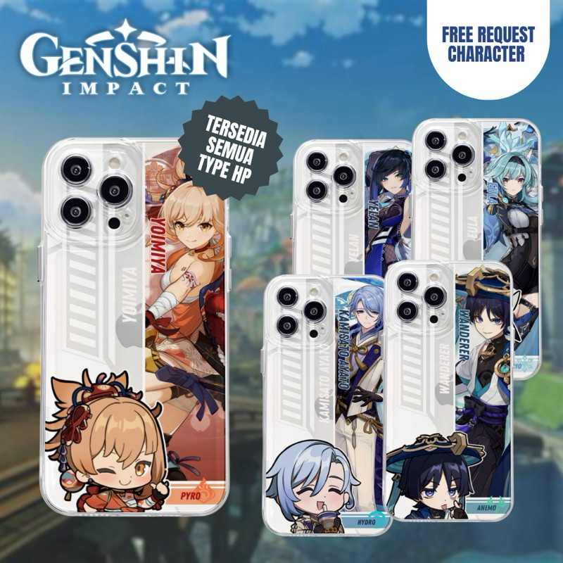 CASE GENSHIN IMPACT HSR พรีเมี่ยมคุณภาพสูง CASING SOFT JELLY CLEAR SHENHE AYATO YELAN EULA WENDERER 