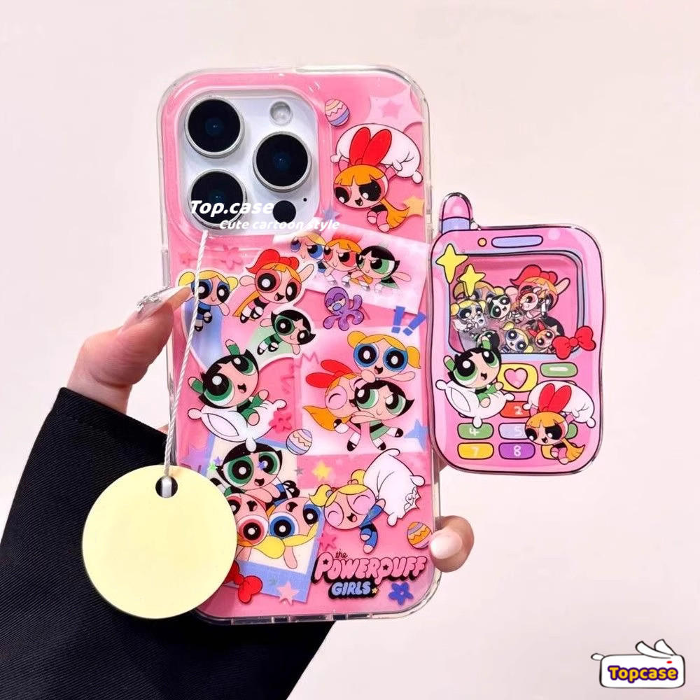 เข้ากันได้กับ IPhone 16 15 14 13 12 11 Pro Max X XR Xs Max 7 8 Plus SE2020 การ์ตูน Power Girls Bracket เคสโทรศัพท์ปกอ่อน - รูปที่ 6