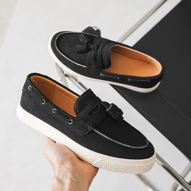 ผู้ชายรองเท้าไม่มีส้นรองเท้าเดียวรองเท้า pennyloafers รูปที่ 3