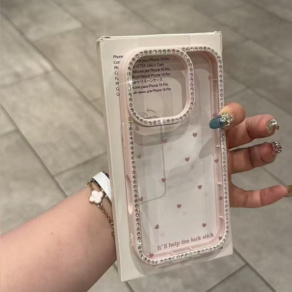 หรูหราเต็มหน้าจอรักเจาะด้านข้างสองด้านเคสโทรศัพท์มือถือสํา รูปที่ 5