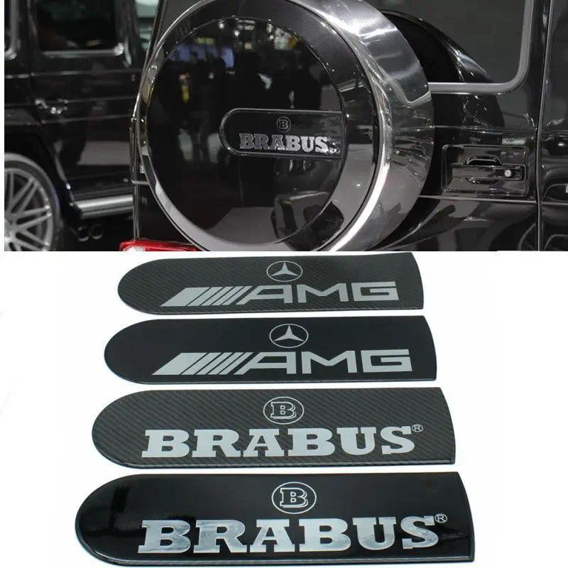 อะไหล่สําหรับ BRABUS Trunk สติกเกอร์คาร์บอน AMG BRABUS อะไหล่สติกเกอร์ยางสําหรับ Mercedes Benz G800 