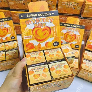 Sugar squishy กล่องจุ่มขนมปังแบบ 1 สกุชชี่ เนื้อหนึบหนับ สโลว์ กลิ่นหอม ไม่การีนตีลุ้นเพื่อความสนุก