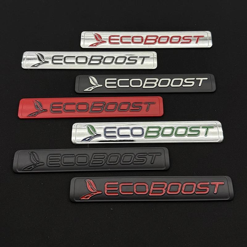 3D โลหะโลโก้ Ecoboost Emblem รถด้านหลังป้ายสติกเกอร์สําหรับ Ford Focus/Festa/Kuga/Escape Fusion Must