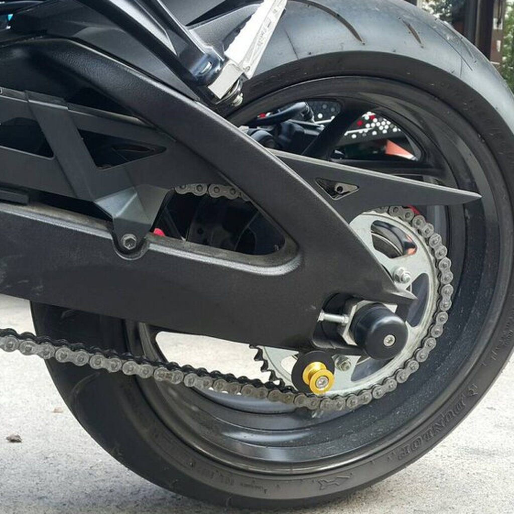 กันล้มล้อหลัง Rear Fork Slider ตรงรุ่นติดตั้งง่าย GSX-R1000 K5-L9, GSX-S1000F, Hayabusa สีดำ