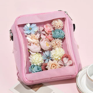 20pcs ดอกไม้ผ้าไหมประดิษฐ์ตกแต่งผม ดอกกล้วยไม้ ดอกกุหลาบสไตล์ไทย สงกรานต์ งานแต่ง DIY ติดง่าย