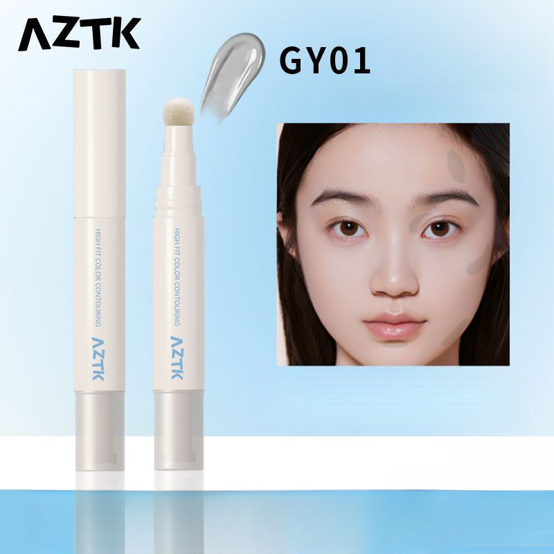 AZTK คอนซีลเลอร์ Brightening Liquid Paste Milk Contouring Liquid Highlight Nose Shadow Silhouette Fa