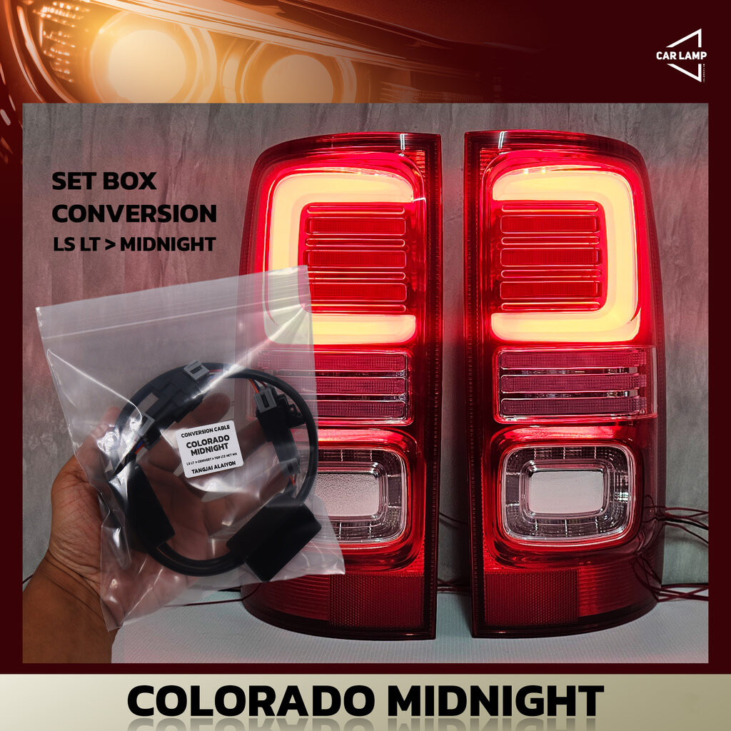 ไฟท้ายรถยนต์พร้อมกล่องแปลงสัญญานไฟ COLORADO MIDNIGHT สำหรับรถปี 2012 ขึ้นไป LS LT ราคาต่อ 1 ชุด (ไม่ต้องเดินสาย ไม่ต้...