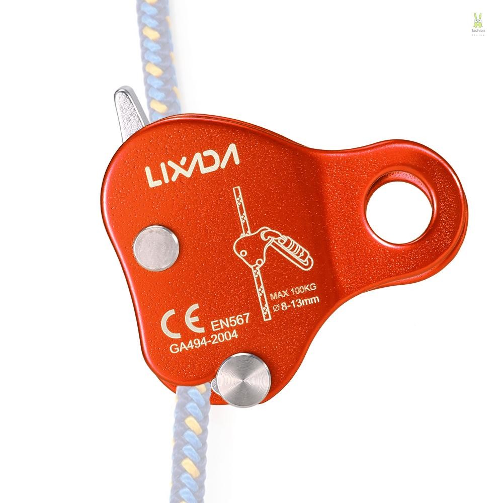 Lixada Ascender 220LB อุปกรณ์ป้องกันสำหรับการปีนเขาและบิเลย์ ใช้ได้กับเชือกราฟฟิง ขนาด 8-13 มม.